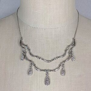 VCLM | Silver Necklace Diamonds Wedding Special Occasion Formal